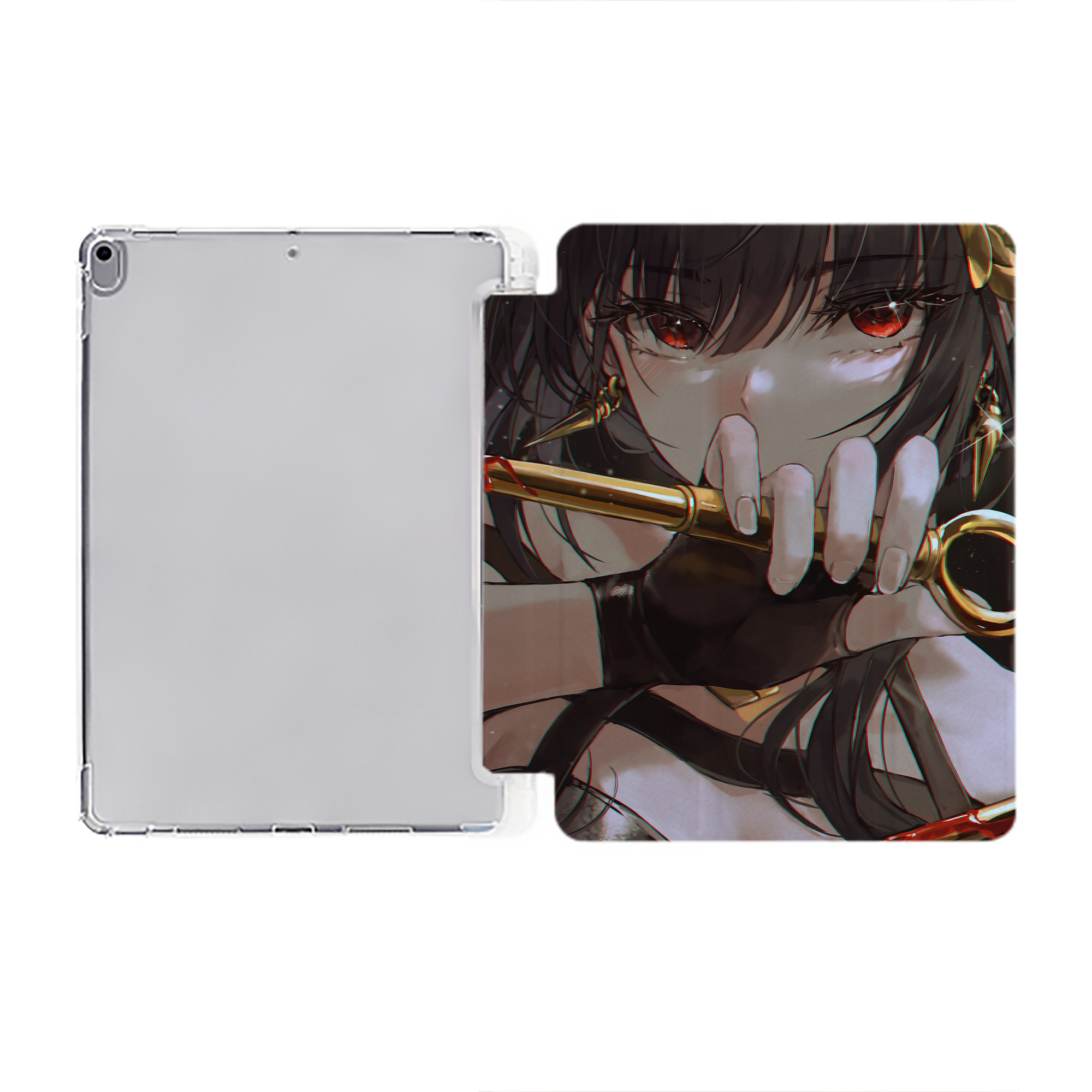 （画像用） SPY×FAMILY间谍家家酒 IPad ケース ペン収納付き 三つ折りスタンド PUレザー×シリコン 対応機種9.5/10.5/10.9インチ